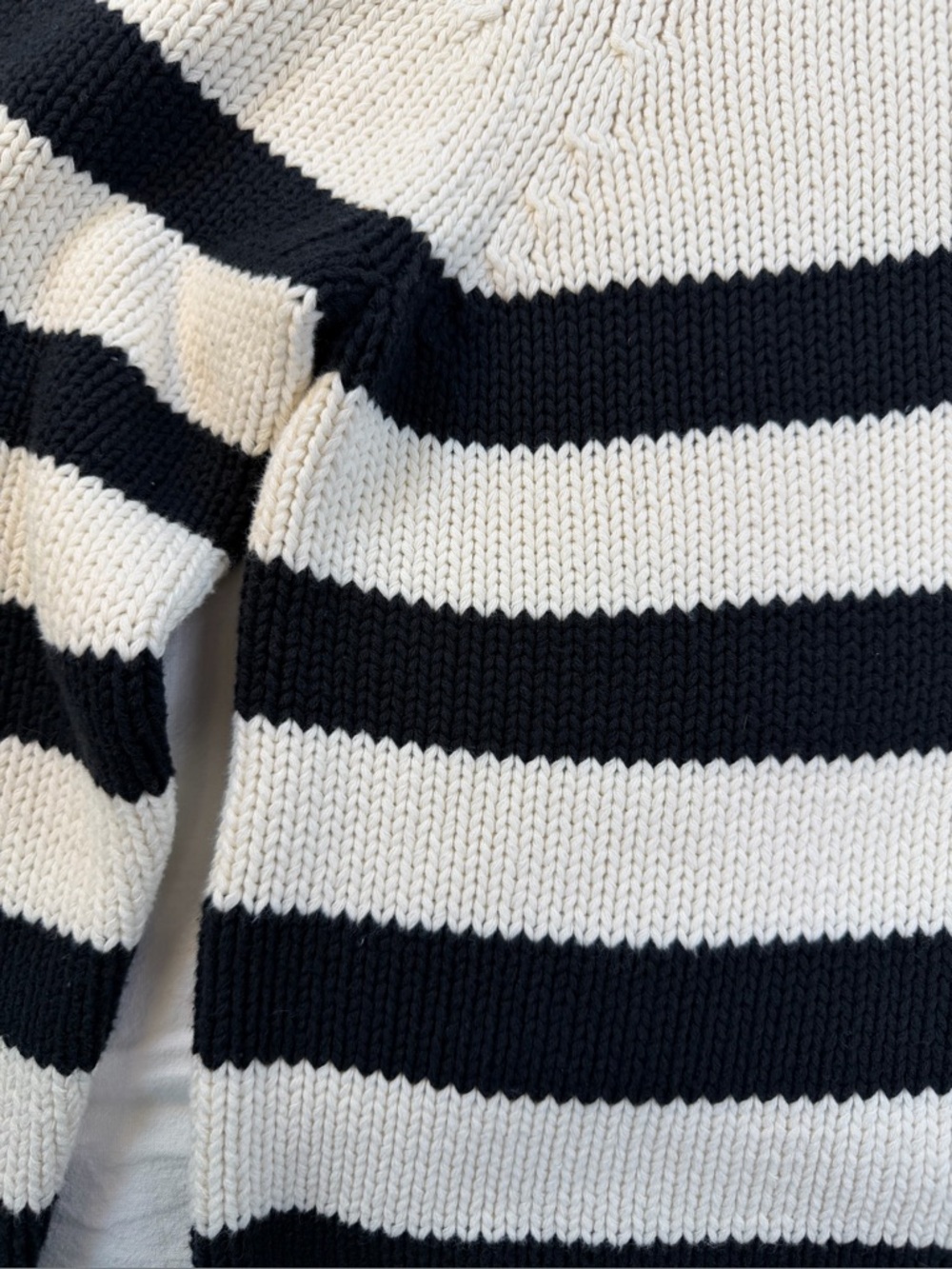 Kule The Matey Black & Cream Striped Cotton Knit Sweater Small EUC - Picture 10 of 12